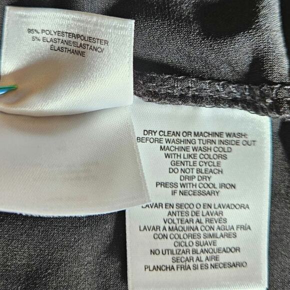 Nine West Asymmetrical Tank Top Black Gold Detail Women's XLarge - Picture 5 of 6